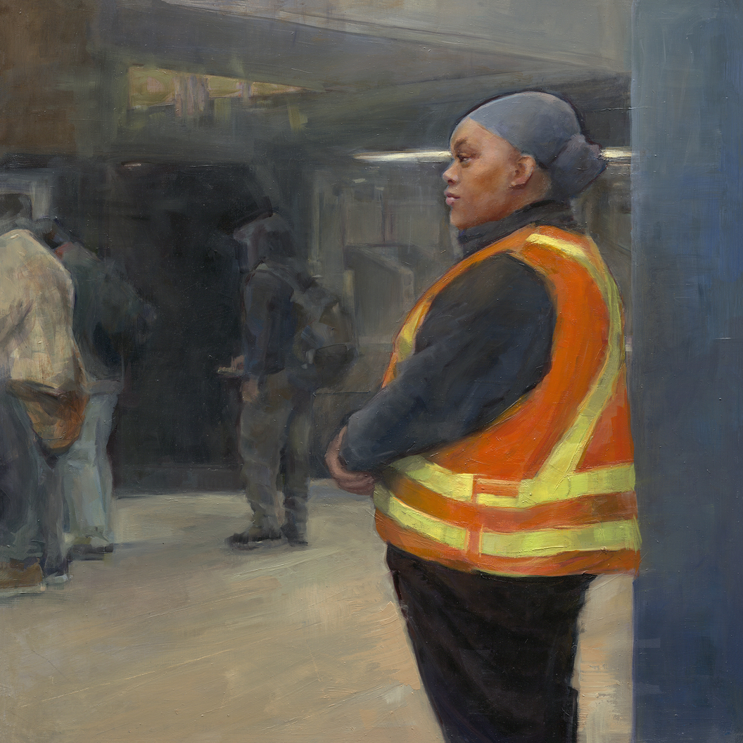 Worker in Orange Vest