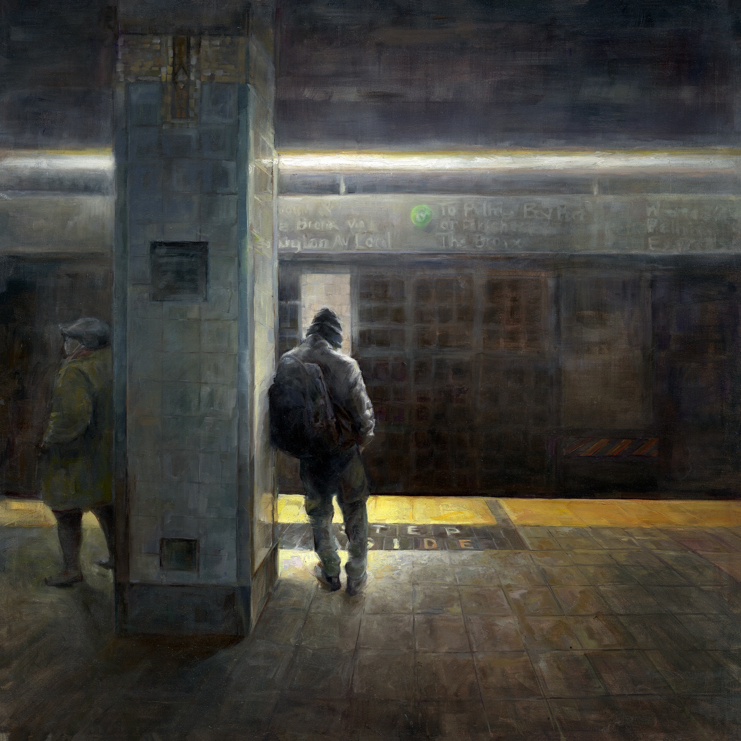 Figure on Platform with Light